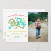 Big Bro Foto Big Brother Schwangerschaftsankündigu Ankündigung (Vorne/Hinten)