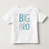 Big Bro Green und Blue Text Boys Sibling Bruder Kleinkind T-shirt (Vorderseite)