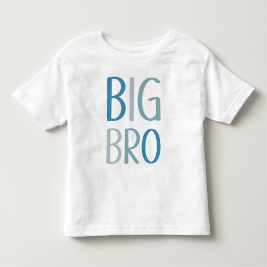 Big Bro Green und Blue Text Boys Sibling Bruder Kleinkind T-shirt (Vorderseite)