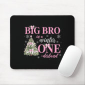 Big Bro In A Winter Onederland Birthday Girl Chris Mousepad (Mit Mouse)