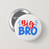 BIG BRO in Rot und Blau Button (Vorne & Hinten)