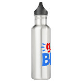 BIG BRO in Rot und Blau Edelstahlflasche (Links)