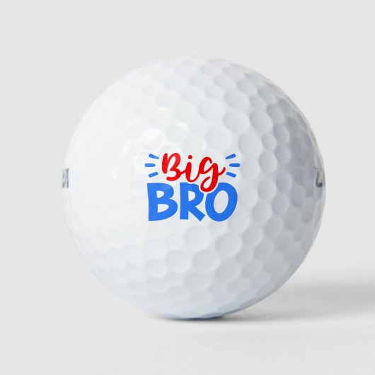 BIG BRO in Rot und Blau Golfball (Vorderseite)