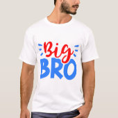 BIG BRO in Rot und Blau T-Shirt (Vorderseite)