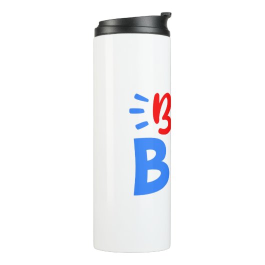 BIG BRO in Rot und Blau Thermosbecher (Nach links gedreht)