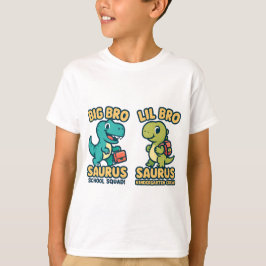 Big Bro & Lil Bro Saurus Back to School T-Shirt