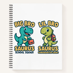 Big Bro & Lil Bro Saurus Zurück zum T - Shirt in d Notizblock