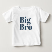 Big Bro | Navy Matching Sibling Family Baby T-shirt (Vorderseite)