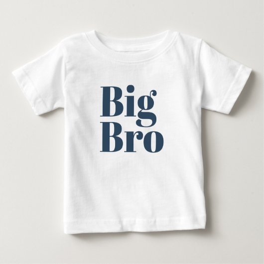 Big Bro | Navy Matching Sibling Family Baby T-shirt (Vorderseite)