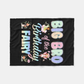 Big Bro Of The Birthday Fairy Little Girl Magical Fleecedecke (Vorderseite (Horizontal))