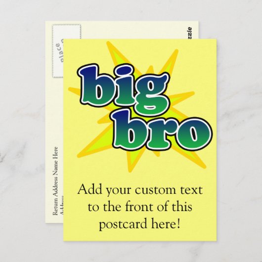 Big Bro Postkarte (Vorne/Hinten)