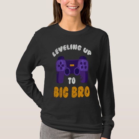 Big Bro  Present Game  Leveling future brother T-Shirt (Vorderseite)