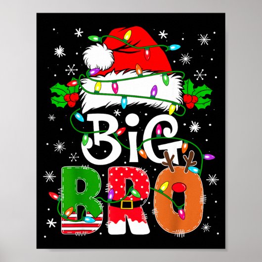 Big Bro Santa New Sibling Brother Announcement Xma Poster (Vorne)