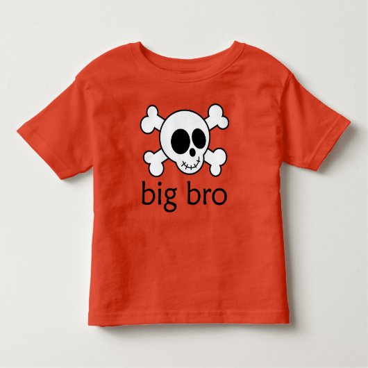Big Bro Skull Crossbones Brother Boys T - Shirt (Vorderseite)