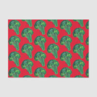 Big Broccoli Watercolor Red Green Xmas Geschenk
