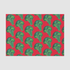 Big Broccoli Watercolor Red Green Xmas Geschenk Seidenpapier