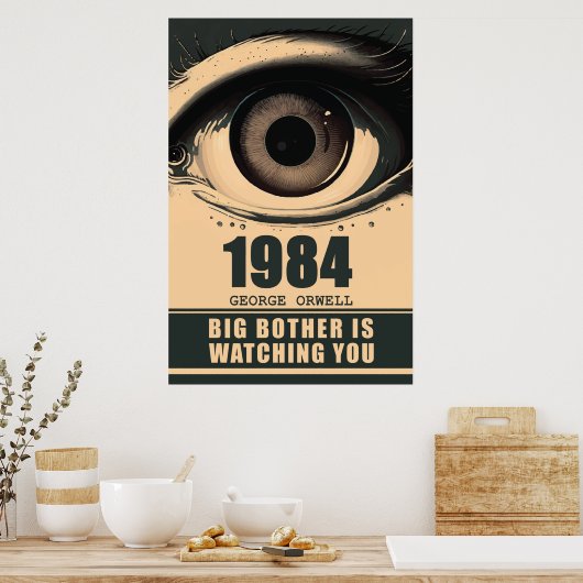 Big Brother 1984 Buchreferenz George Orwell Poster (Küche)