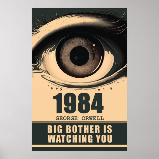 Big Brother 1984 Buchreferenz George Orwell Poster (Vorne)