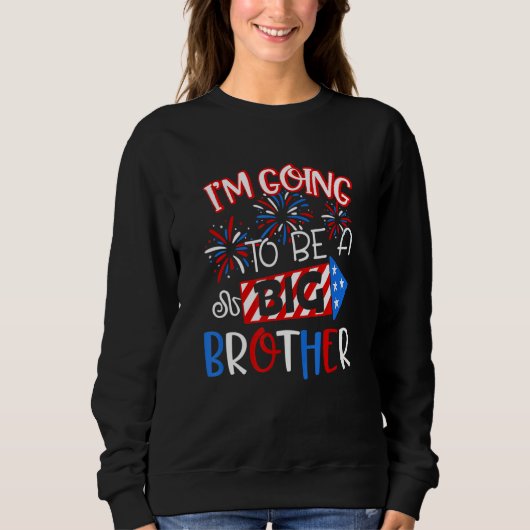 Big Brother 4. Juli Feuerwerk Schwangerschaft Anno Sweatshirt (Vorderseite)