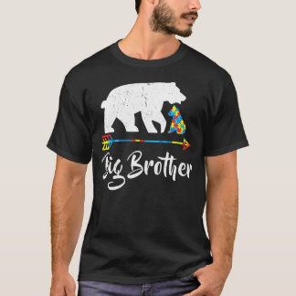 Big Brother Bären Autismus Bewusstsein Proud Autis T-Shirt
