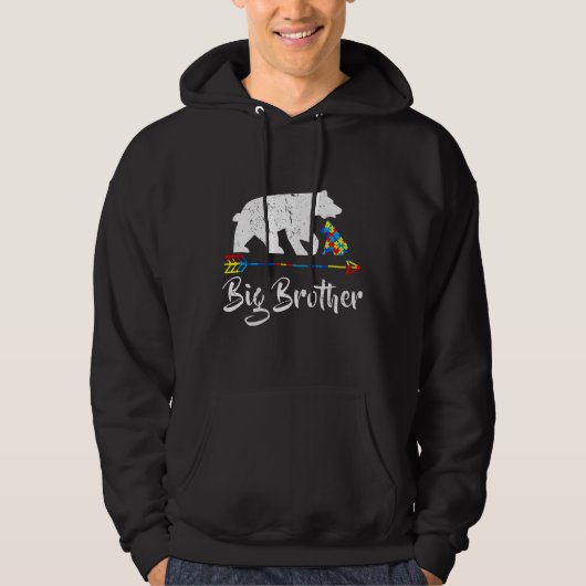 Big Brother Bear Autismus Sensibilisierung Proud A Hoodie (Vorderseite)