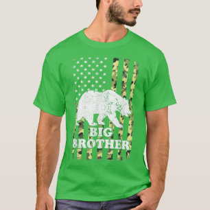 Big Brother Bear Camping Wandern Camouflage USA Fi T-Shirt
