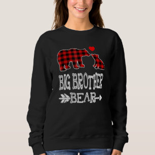 Big Brother Bear Red Buffalo Karierter Oma Bär Sweatshirt