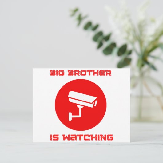 Big Brother beobachtet 1984 ingsoc Postkarte (Stehend Vorderseite)