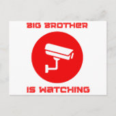 Big Brother beobachtet 1984 ingsoc Postkarte (Vorderseite)