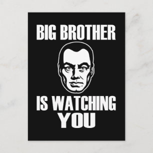 Big Brother beobachtet dich Postkarte