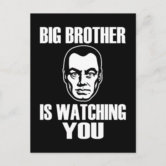 Big Brother beobachtet dich Postkarte (Vorderseite)
