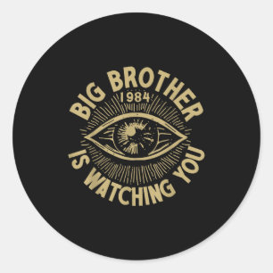 Big Brother beobachtet dich Runder Aufkleber