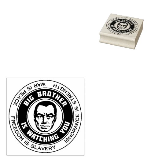 Big Brother beobachtet Gummistempel (Stempel)