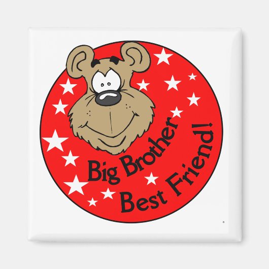 Big Brother Best Friend T - Shirt und Geschenke Magnet (Vorne)