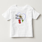 Big Brother Bumble Bee Cherry Blue Heart Kleinkind T-shirt (Vorderseite)