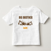 Big Brother Construction Truck Kleinkind T-shirt (Vorderseite)