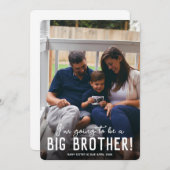 Big Brother Custom Foto Geschwisterschwangerschaft Ankündigung (Vorne/Hinten)