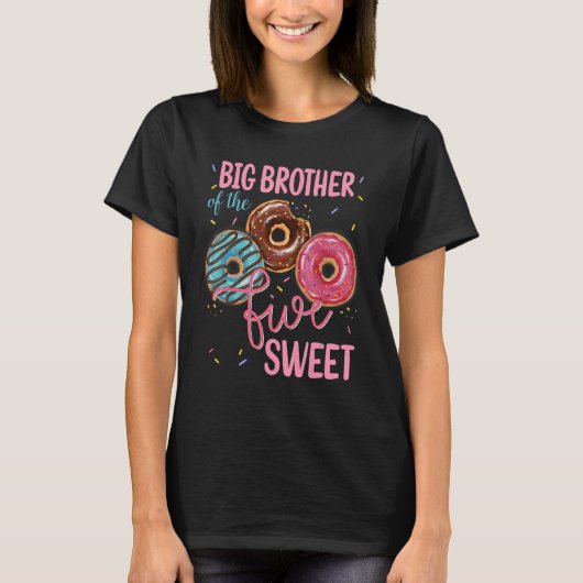 Big Brother des süßen 5. Donut-Party T-Shirt (Vorderseite)