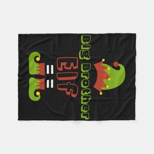 Big Brother Elf Christmas Xmas Cute T Shirt Fleecedecke (Vorderseite (Horizontal))