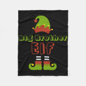 Big Brother Elf Christmas Xmas Cute T Shirt Fleecedecke (Vorderseite)