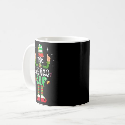 Big Brother Elf Matching Family Group Weihnachten  Kaffeetasse (Vorderseite Links)