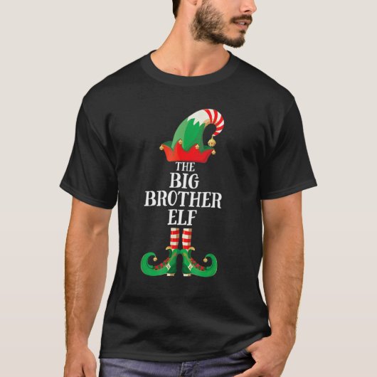 Big Brother Elf Matching Family Group Weihnachten  T-Shirt (Vorderseite)