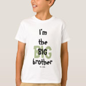 Big Brother Est. Datum Grün Schwarzer Text T-Shirt (Vorderseite)