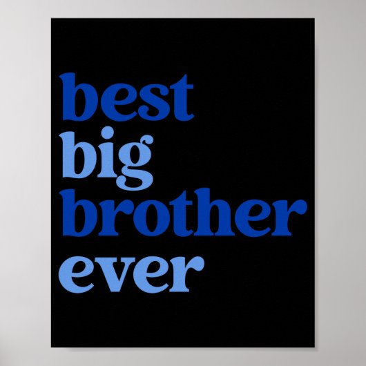 Big Brother Ever Gray With Blue Text Boys _1  Poster (Vorne)