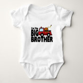 Big Brother Fire Truck Baby Strampler (Vorderseite)