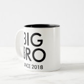 Big Brother Fügen Sie Ihr Datum Zweifarbige Tasse (Vorderseite Links)