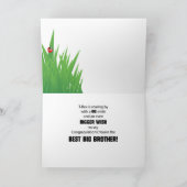 Big Brother Gratulationen Custom Foto und Name Karte (Innenseite)