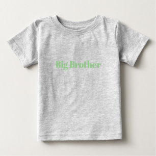 Big Brother Green individuelle Name Text niedlich Baby T-shirt