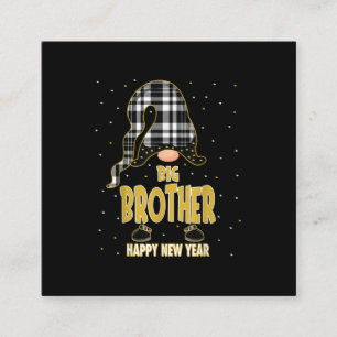 Big Brother Happy New Year Match-Geschenk Quadratische Visitenkarte