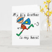 Big Brother Hero T - Shirt und Geschenke Karte (Gelbe Blume)